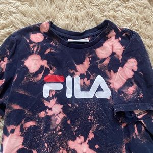 Hand bleached FILA t shirt woman’s size small